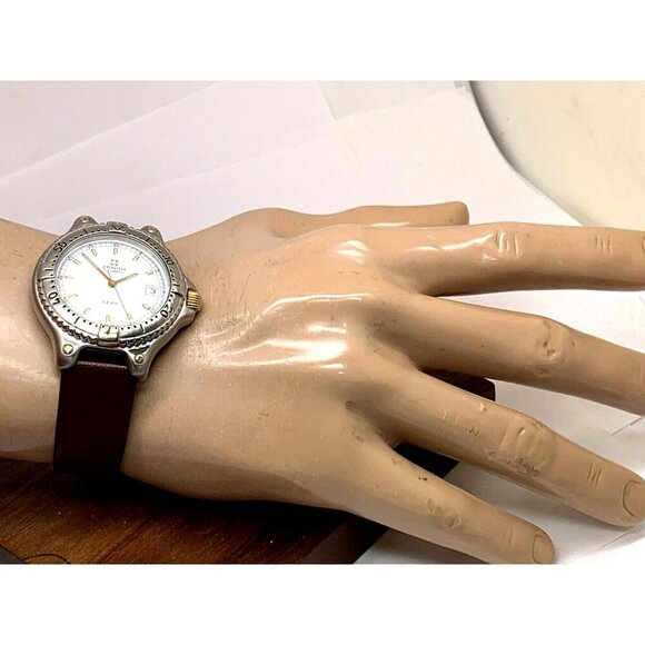 Zenith Defy Men's Watch Swiss Automatic White Dial Date Brown Leather Band 38mm - Picture 3 of 14